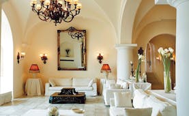 Capri Palace Hotel Amalfi Coast lounge sofas armchairs mirrors chandeliers