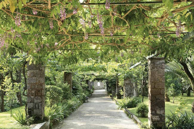 Grand Hotel Cocumella Amalfi Coast gardens walkway lawns trees