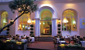 Hotel Quisisana Capri entrance patio outdoor seating area