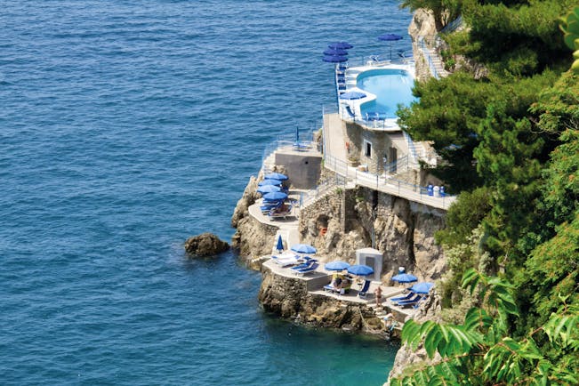Hotel Miramalfi Amalfi Coast private beach and terrace sea water pool