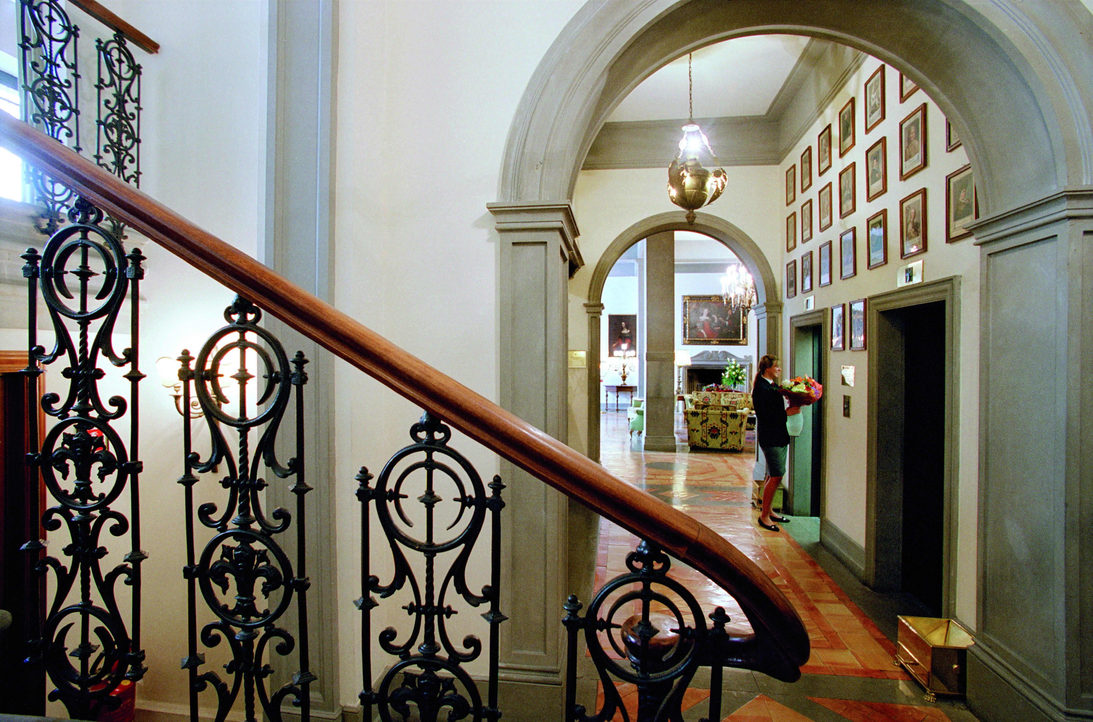 Helvetia and Bristol Florence interior stair case hall way elevators