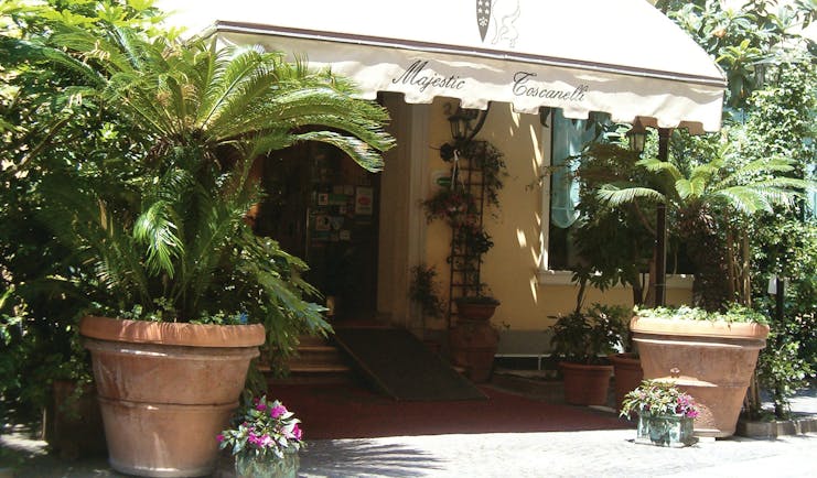 Majestic Toscanelli Padua entrance plant pots ferns greenery