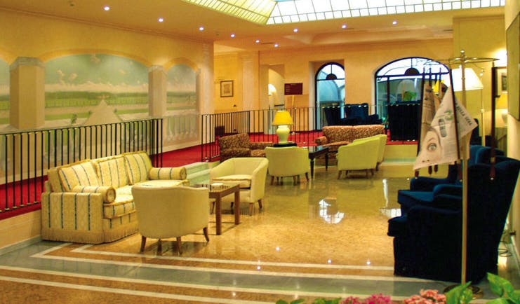 Palace Hotel Maria Luigia Parma hall indoor communal seating area modern décor