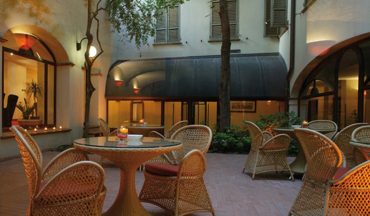Palace Hotel Maria Luigia Parma patio outdoor dining area