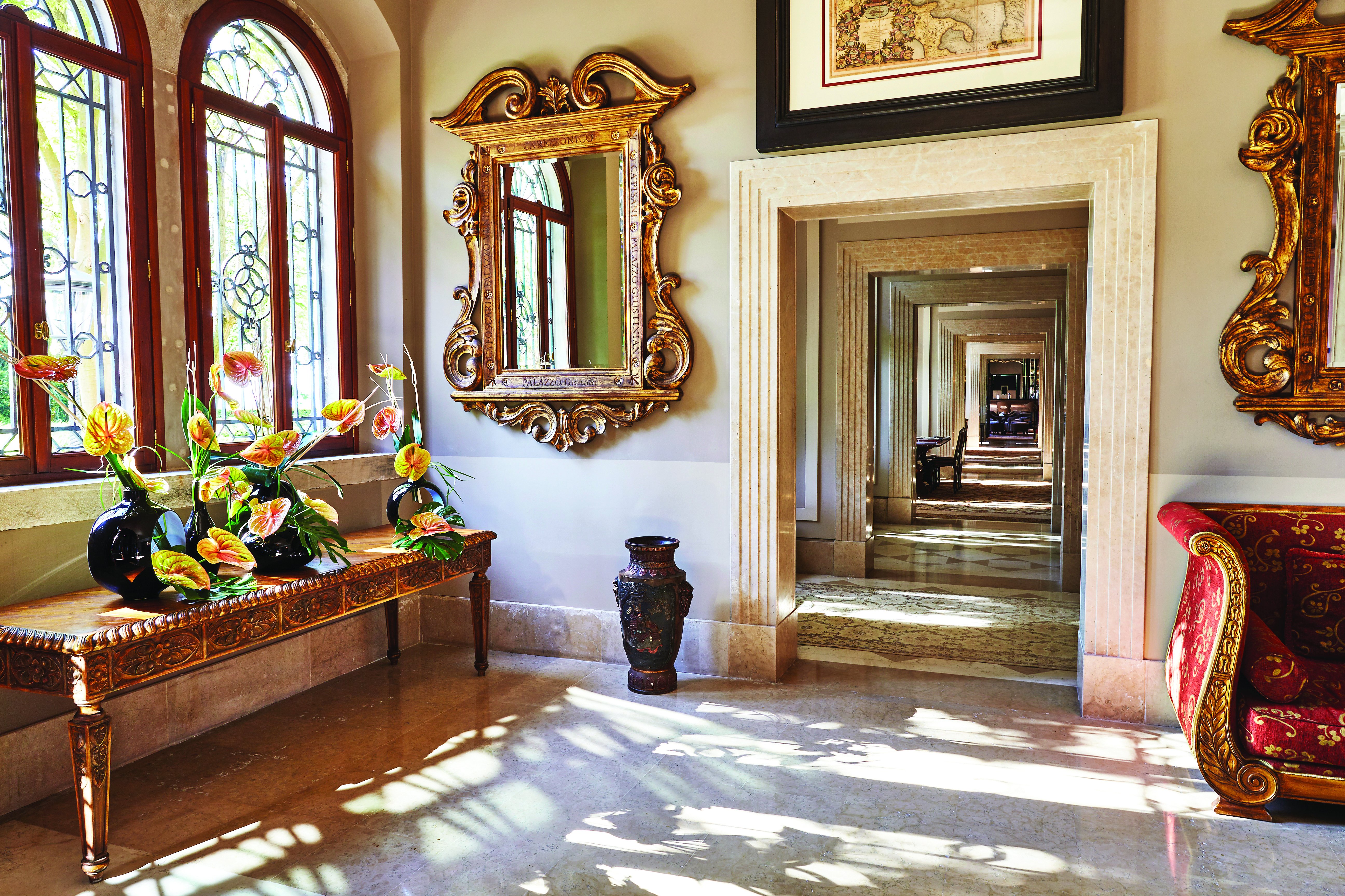 San Clemente Palace Venice lobby marble floors ornate décor 