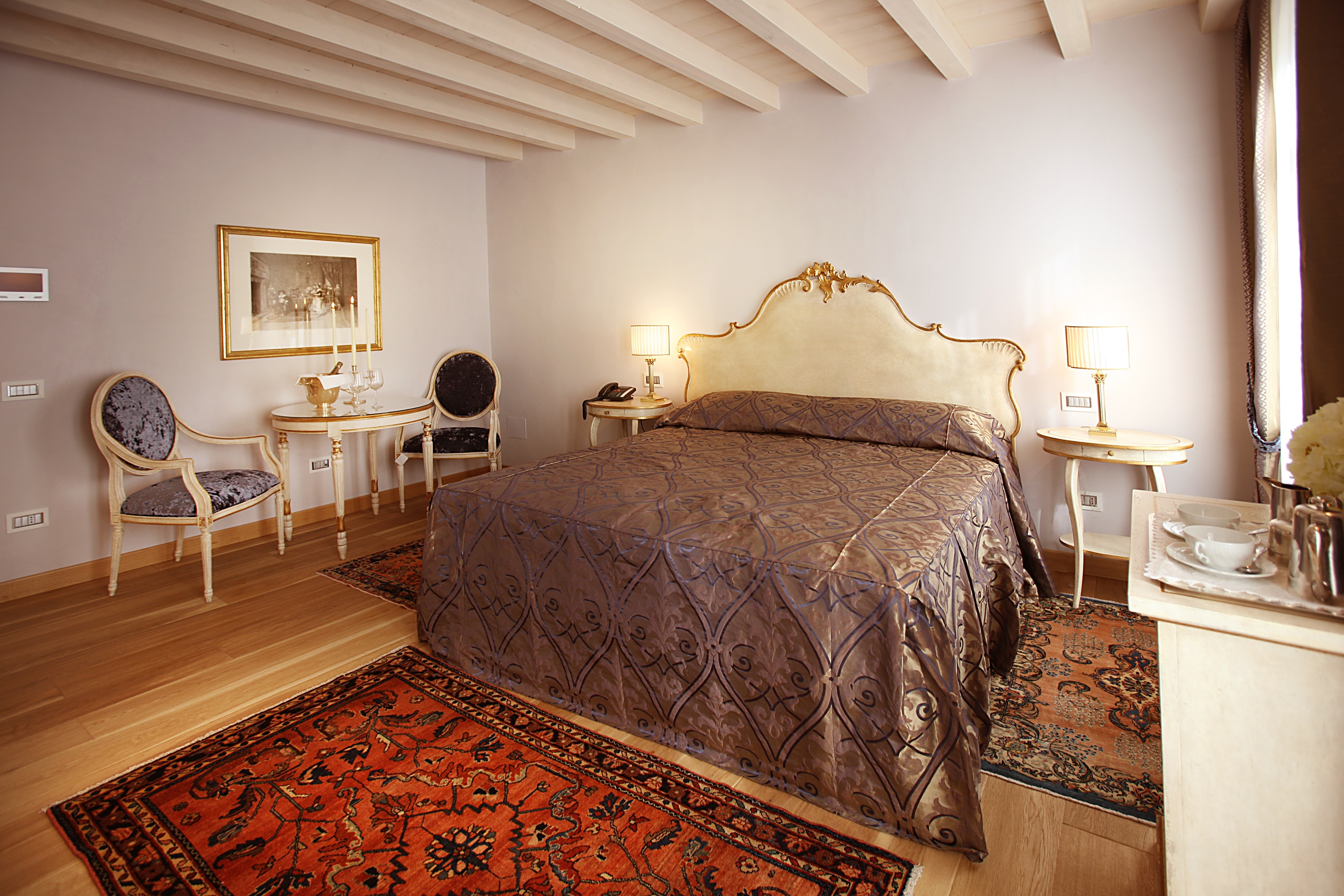 Bedroom with large double bed 