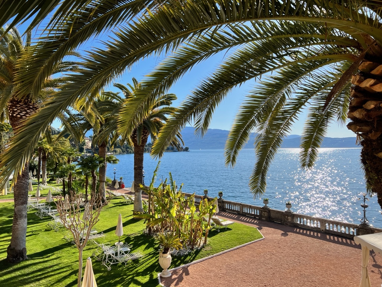 Grand Hotel Fasano garden and palm trees