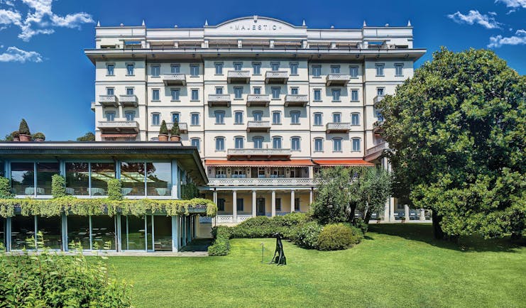 Grand Hotel Majestic Lake Maggiore hotel exterior building lawns greenery