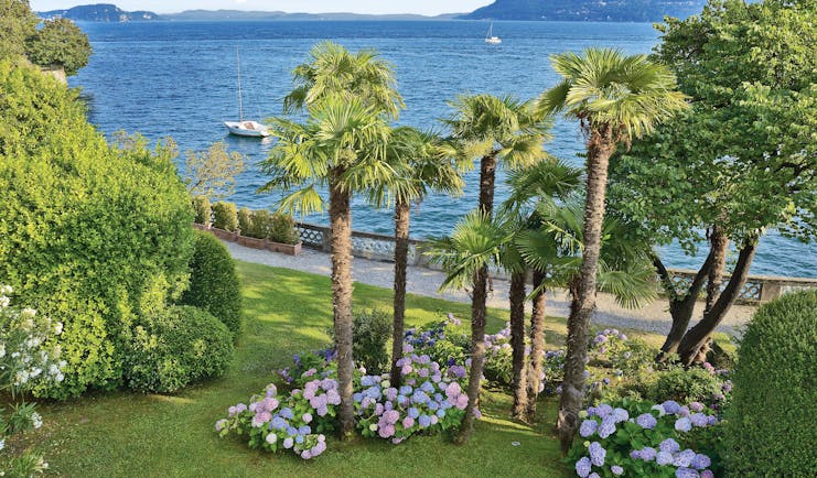 Grand Hotel Majestic Lake Maggiore gardens lawns trees overlooking Lake Maggiore