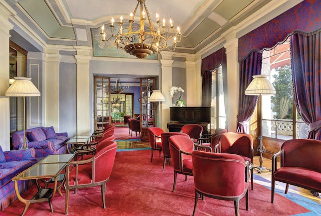 Grand Hotel Majestic Lake Maggiore lounge bar communal indoor seating area traditional décor