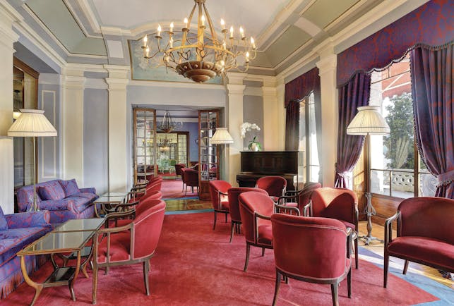 Grand Hotel Majestic Lake Maggiore lounge bar communal indoor seating area traditional décor