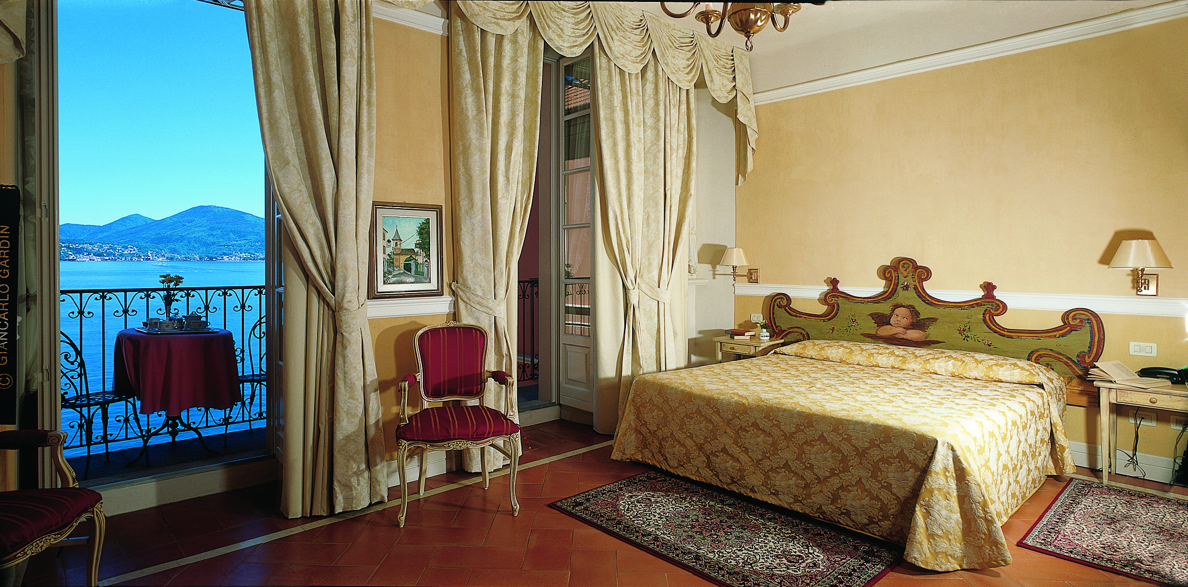 Bellevue San Lorenzo Lake Garda junior suite traditional décor balcony with lake views