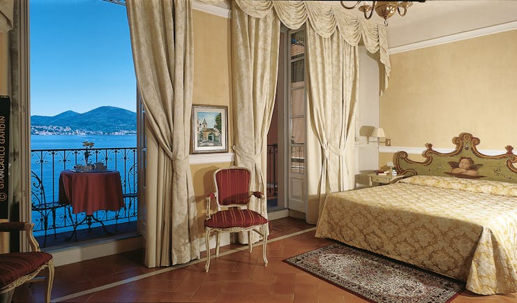 Bellevue San Lorenzo Lake Garda junior suite traditional décor balcony with lake views
