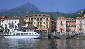 Hotel Cannero Lake Maggiore lake side boat harbour architectural features