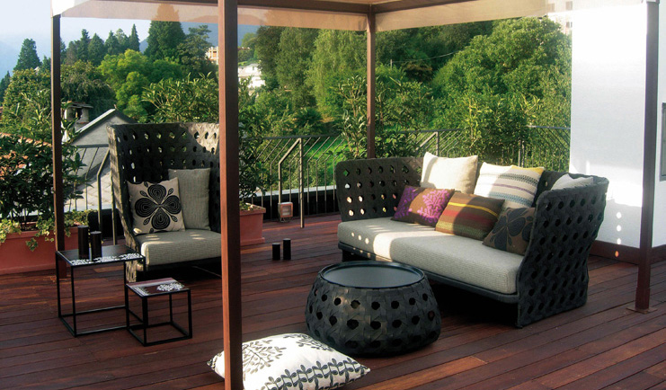 Hotel San Rocco Lake Orta balcony seating sofa and armchair