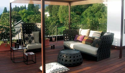 Hotel San Rocco Lake Orta balcony seating sofa and armchair