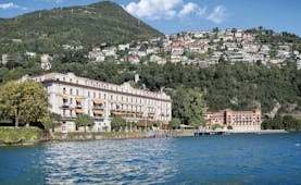 Villa d' Este Lake Como view of hotel exterior from the lake