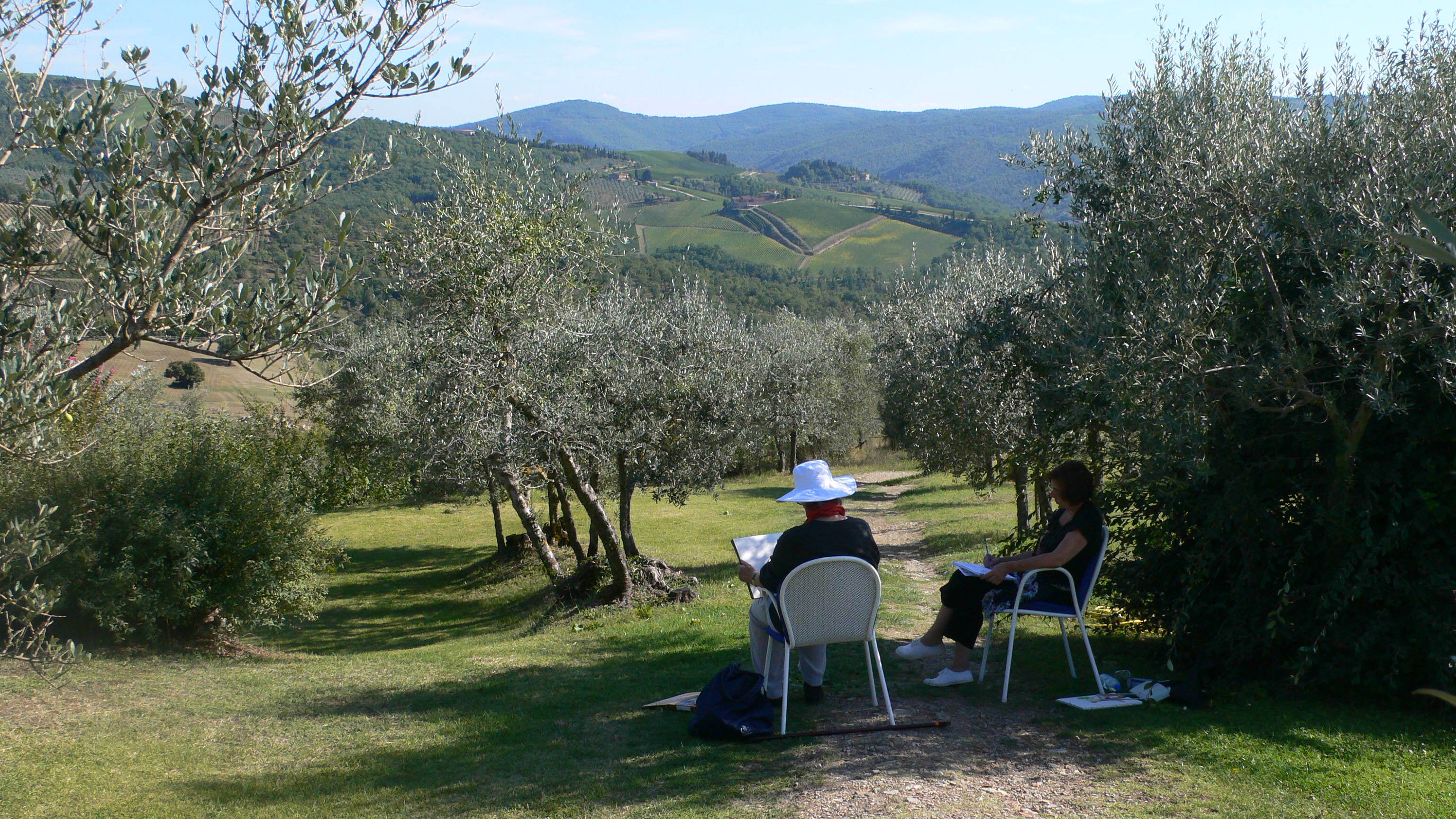 Painting in Tuscany at Villa le Barone