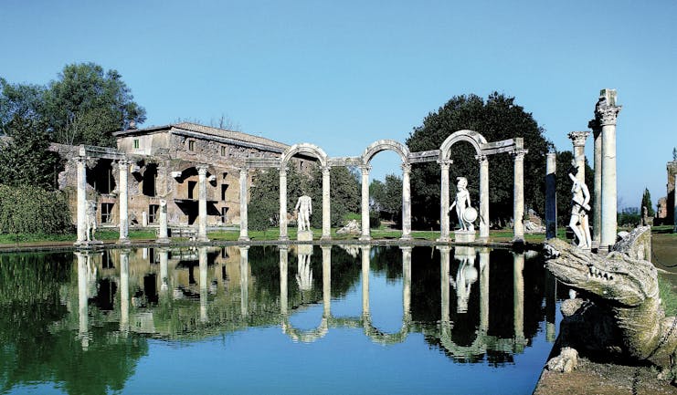 Roman pool at villa at Villa Adriana