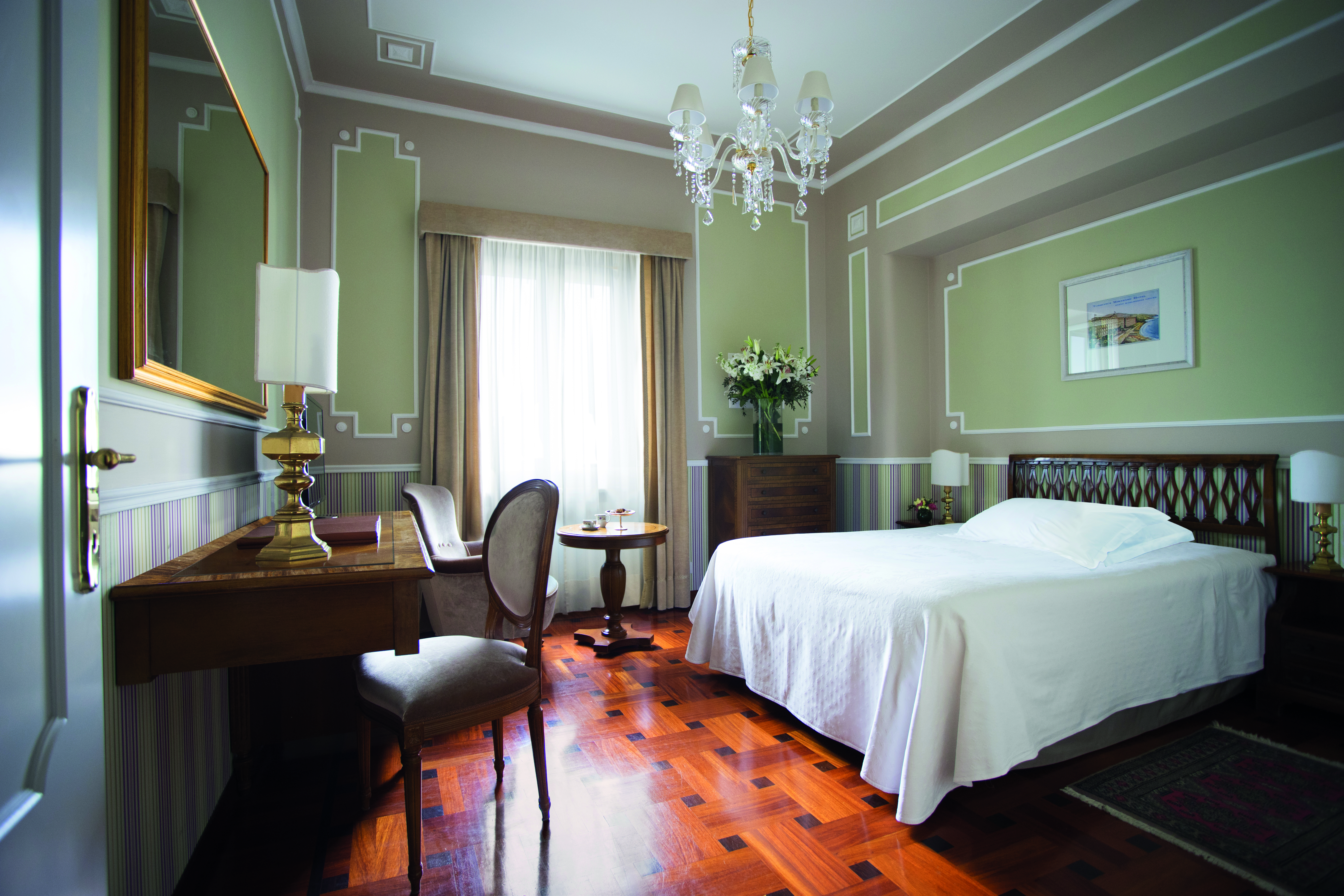 Grand Hotel Miramare Ligurian Riviera single room bed desk 