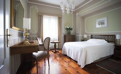 Grand Hotel Miramare Ligurian Riviera single room bed desk 