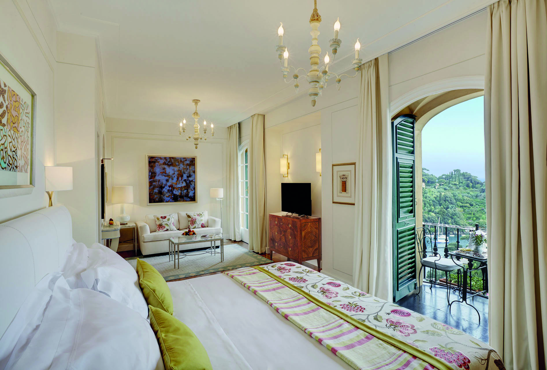 Splendido Portofino balcony room views over sea elegant décor