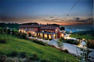 Relais Villa D' Amelia Piemonte exterior at sunset views of the countryside