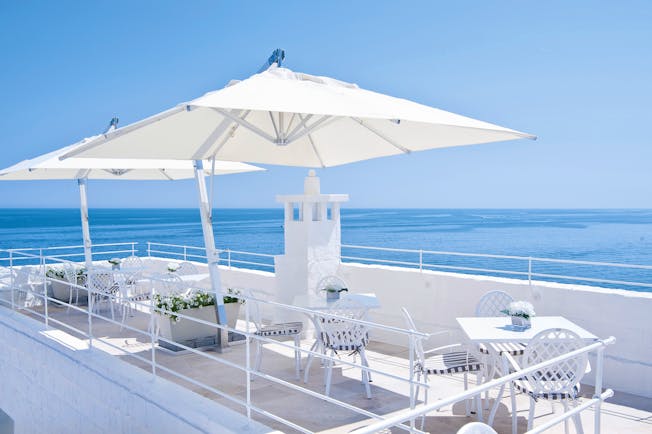 Don Ferrante Puglia rooftop restaurant overlooking the sea