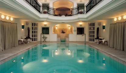Masseria San Domenico Puglia indoor pool water feature elegant décor