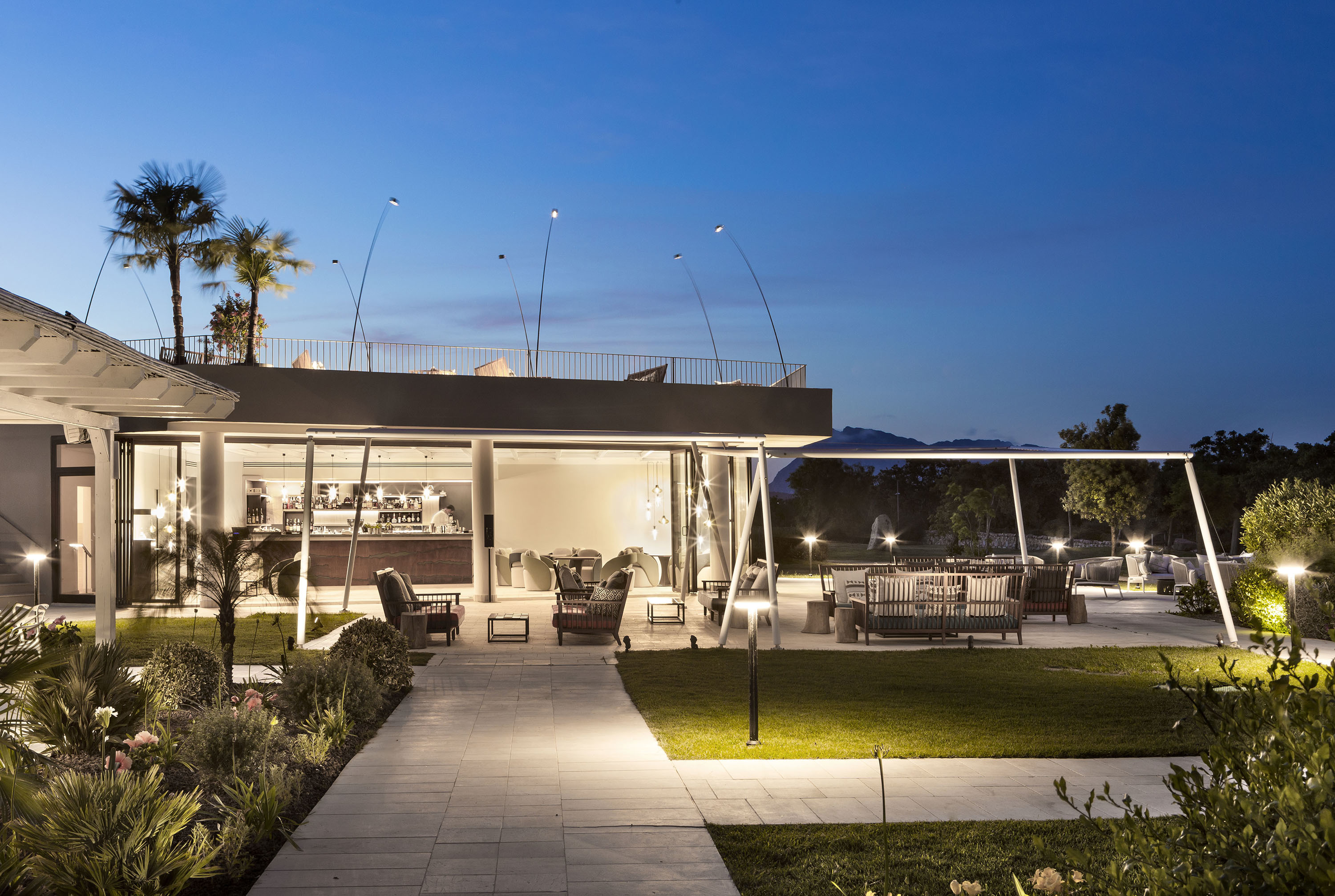 Seaside resort Sardinia pool bar