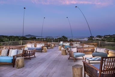 Seaside resort Sardinia deck bar