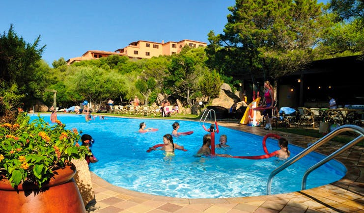 Hotel Rocce Sarde Sardinia family pool children playing in the water