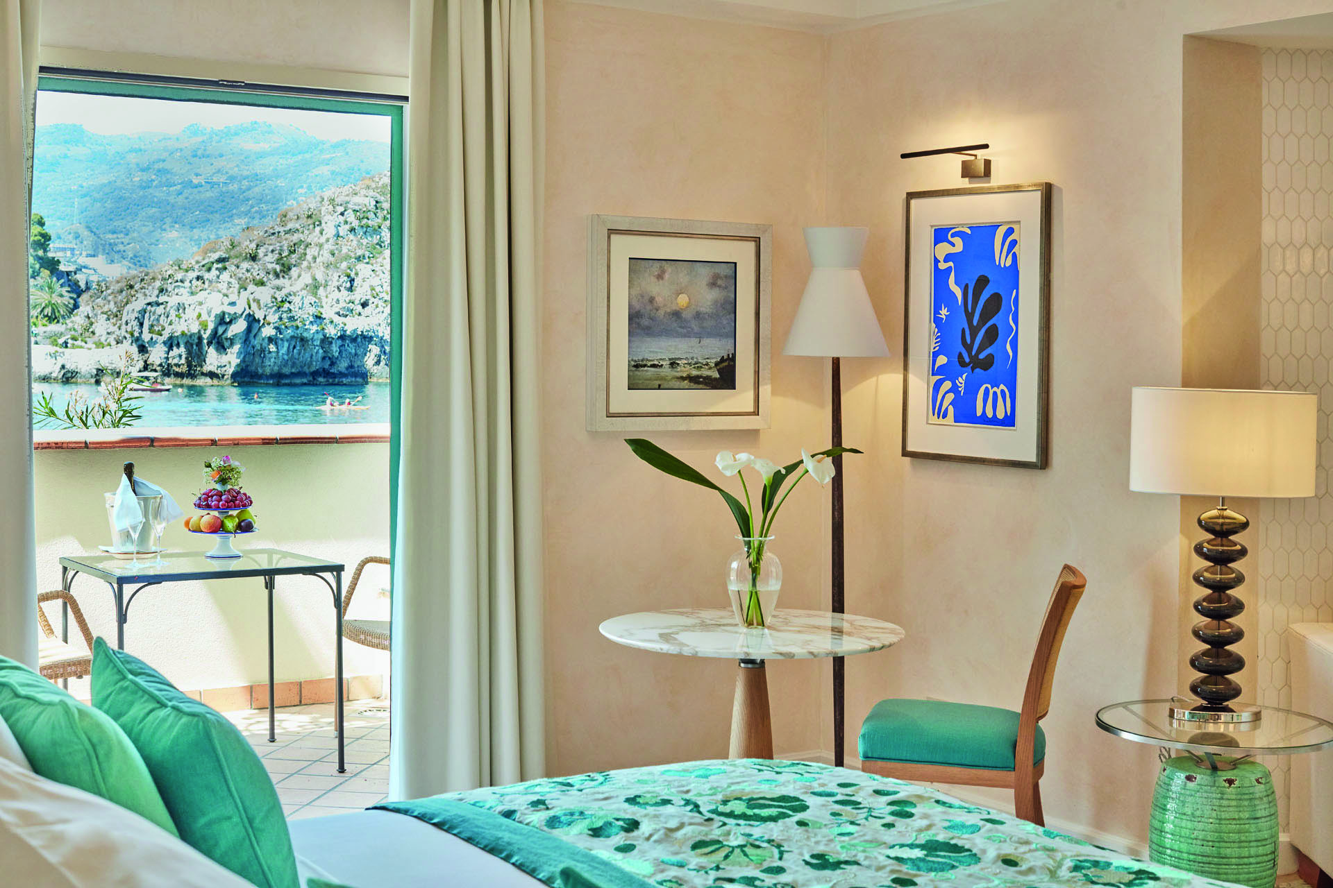 Villa Sant Andrea Sicily executive junior suite modern décor terrace