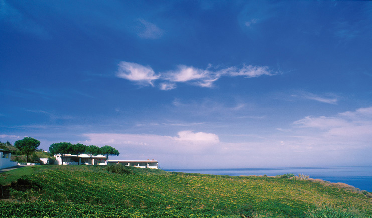 Capofaro Hotel Sicily hotel buildings vineyards sea