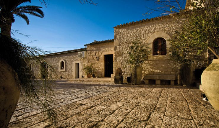 Eremo Della Giubiliana Sicily courtyard original architectural features