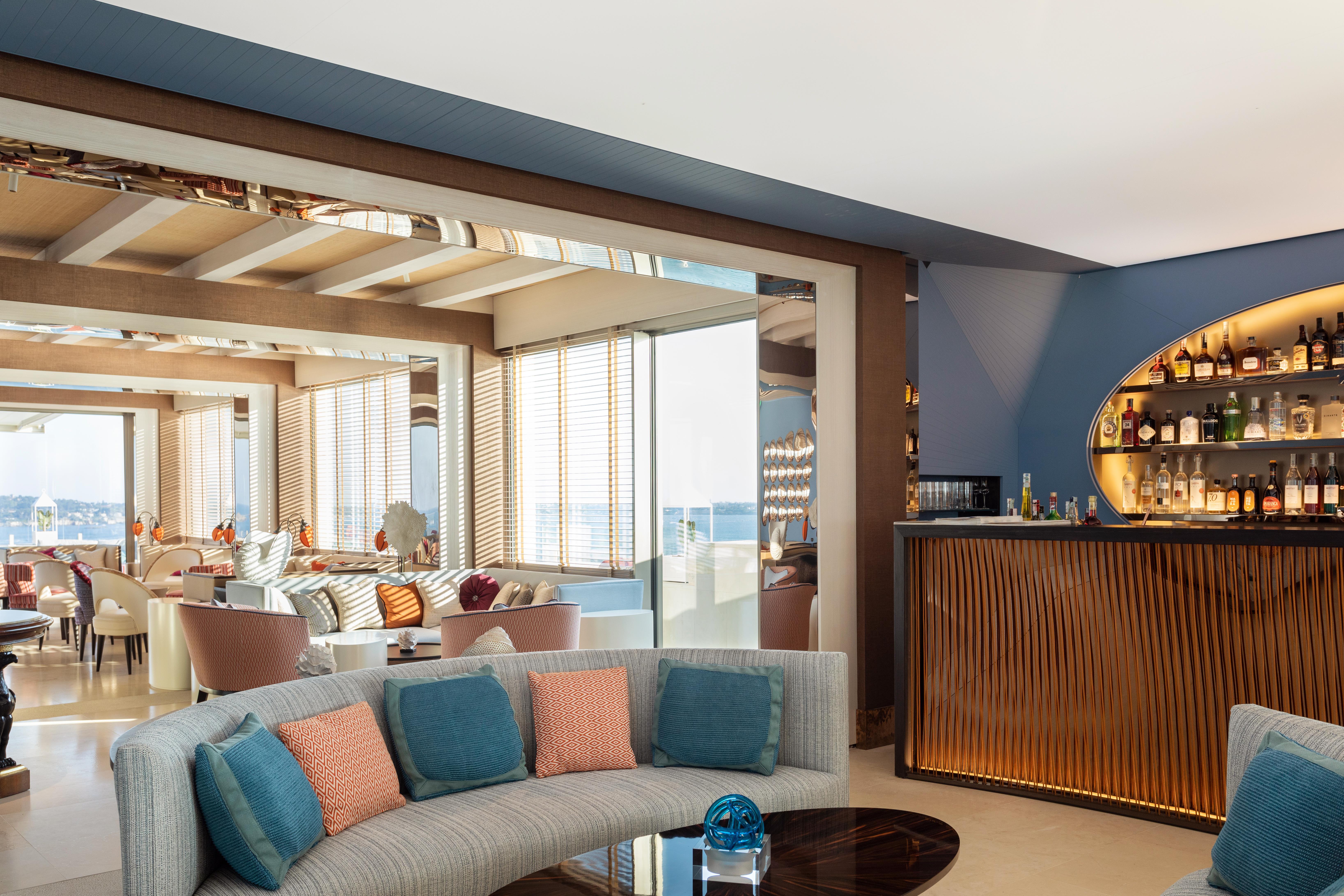 Grand hotel on waterfront in historic town of Ortigia