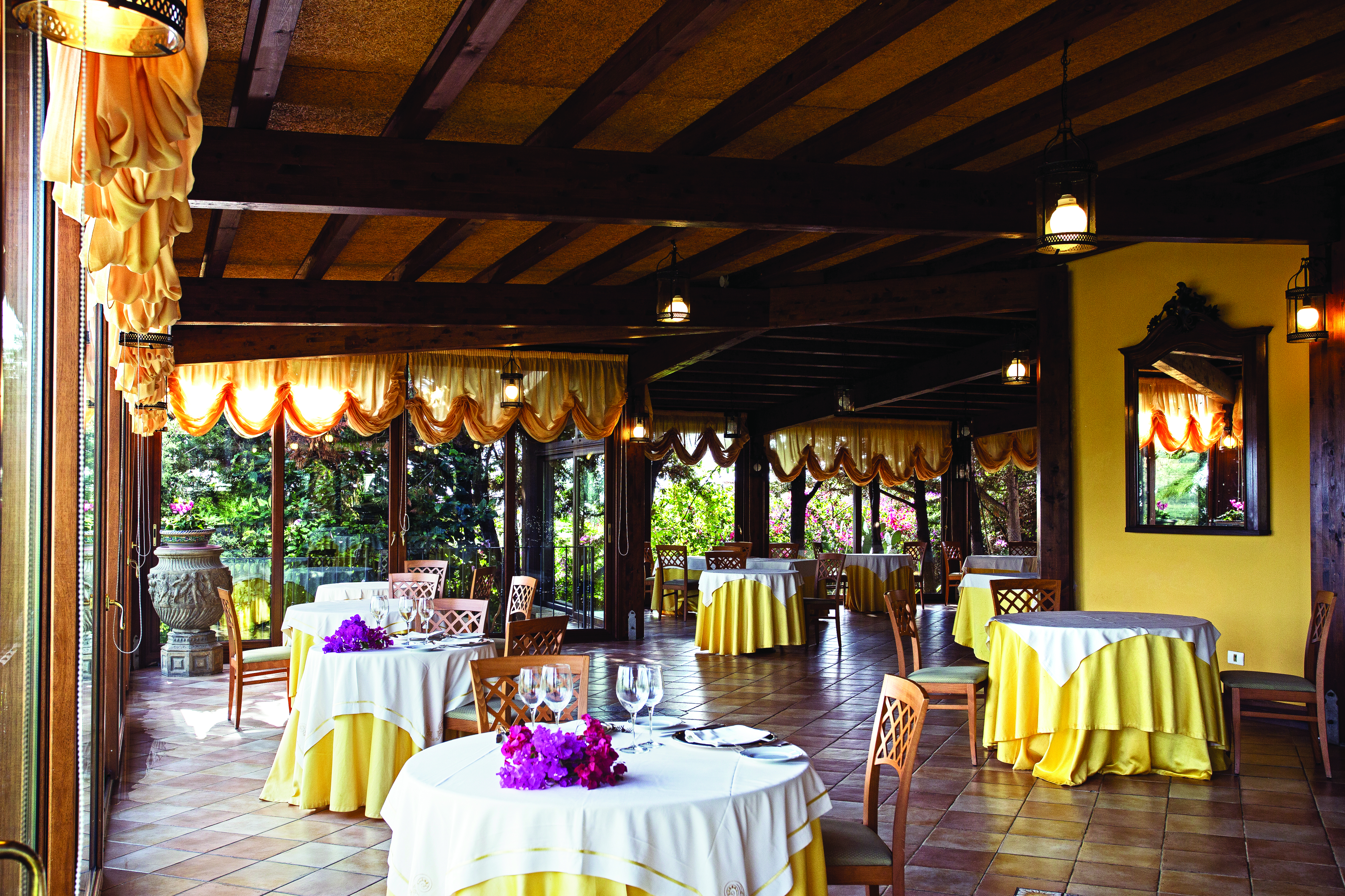 Hotel Baglio Della Luna Sicily restaurant indoor dining traditional décor
