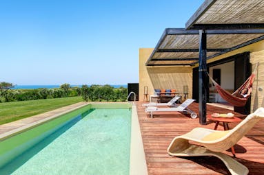 Verdura Resort pool with terrace decking