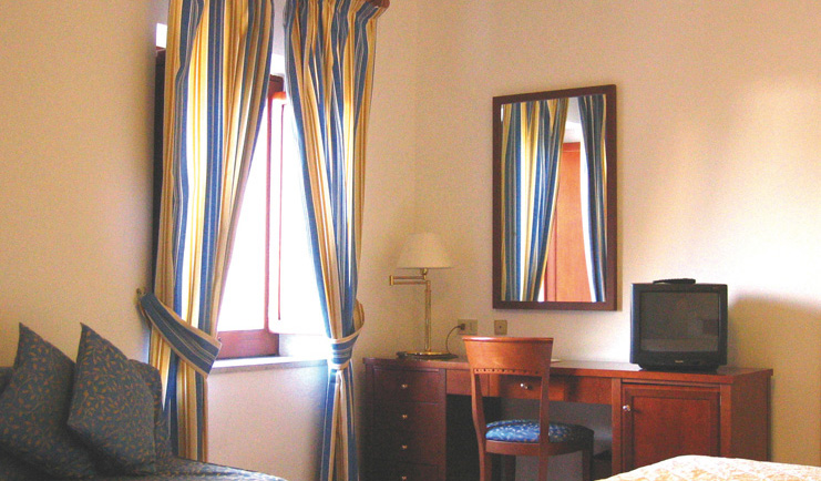 Villa Meligunis Sicily family room desk sofa modern décor