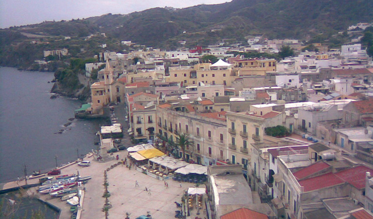 Villa Meligunis Sicily town authentic architecture sea front jetty