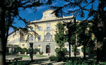Bagni Di Pisa Tuscany main hotel building trees driveway