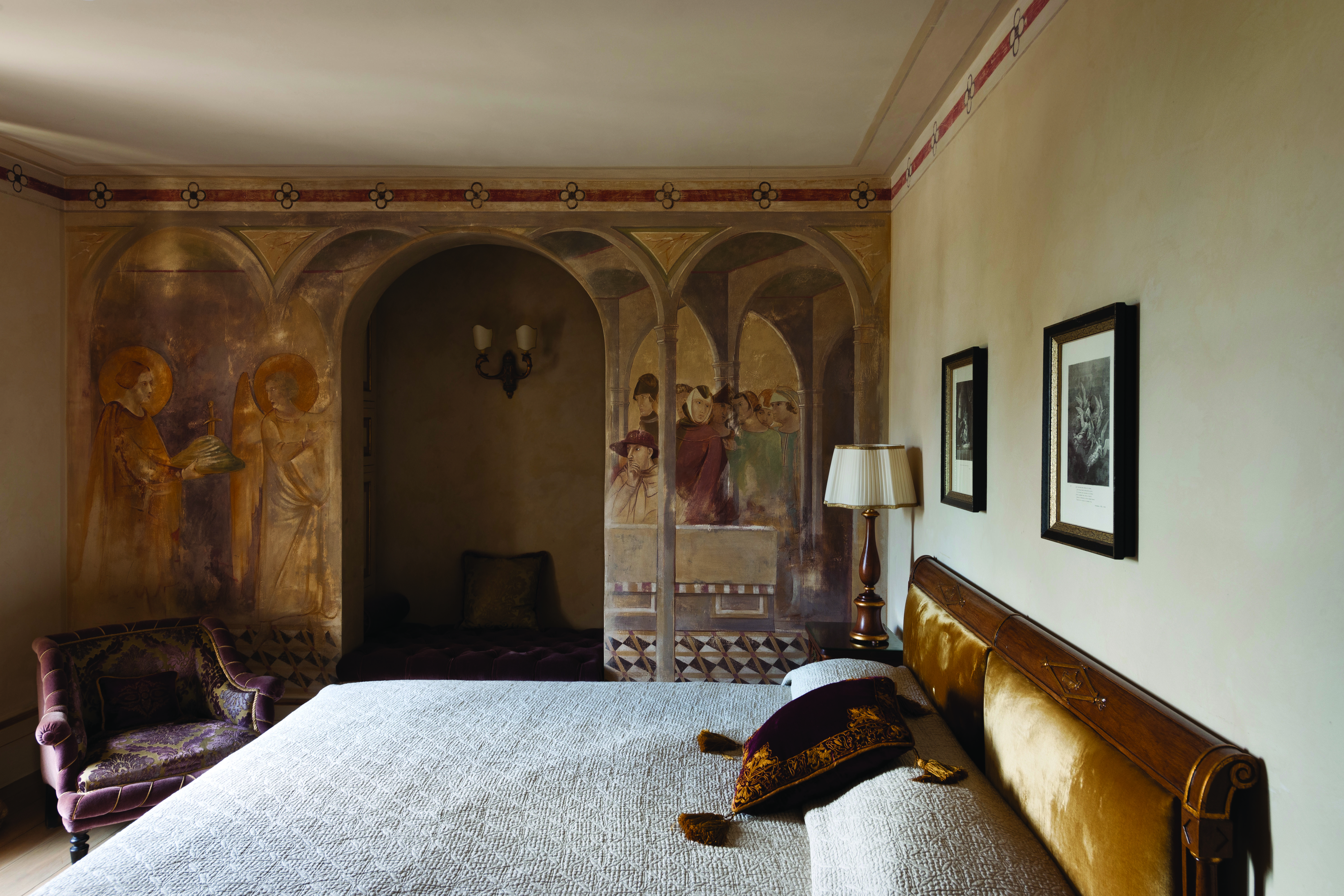 Borgo Santo Pietro Tuscany sangalgano suite wall mural