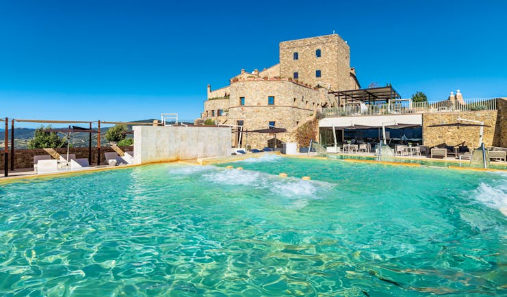 Tuscan castle hotel with country views