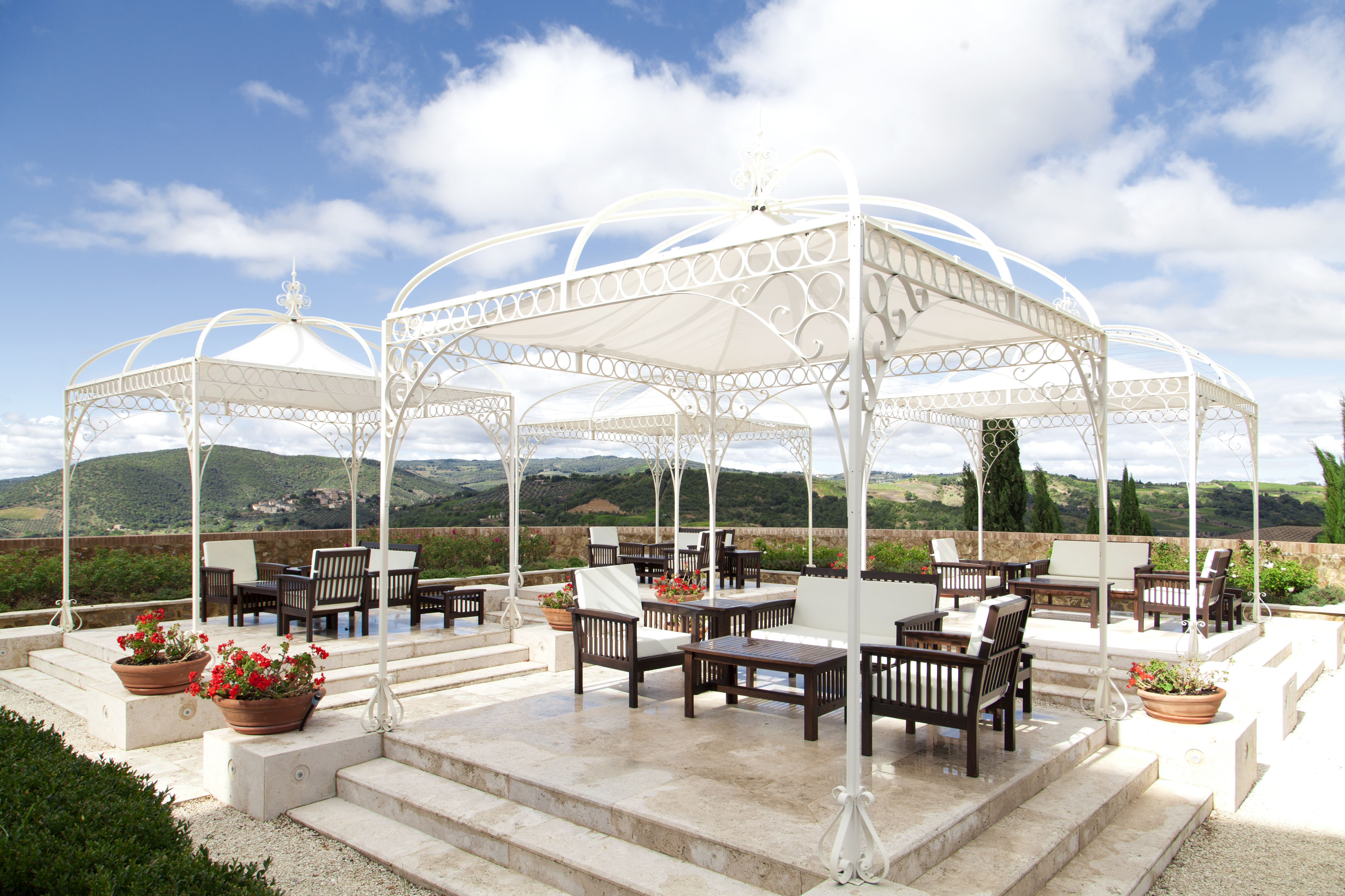 Tuscan castle hotel with country views