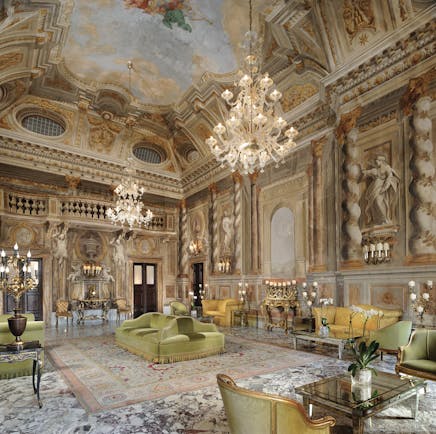 Grand Hotel Continental Tuscany ballroom indoor seating area elegant ornate décor