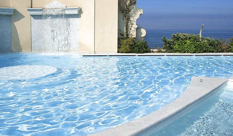 Principe di Piemonte Tuscany pool and water feature views out to sea