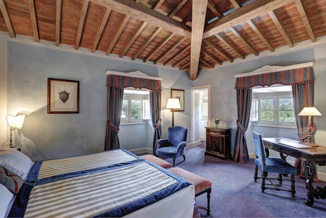 Villa La Massa Tuscany double room bedroom furniture cosy décor