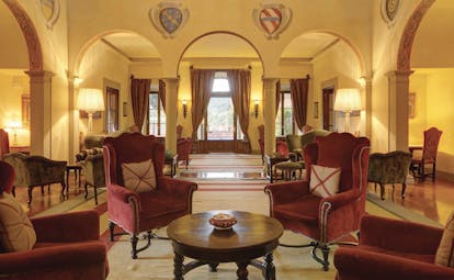 Villa La Massa Tuscany hall indoor communal seating area traditional décor