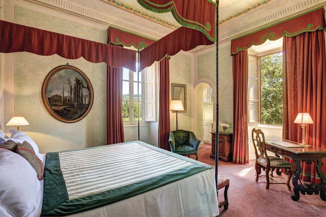 Villa La Massa Tuscany junior suite top canopy bed traditional décor