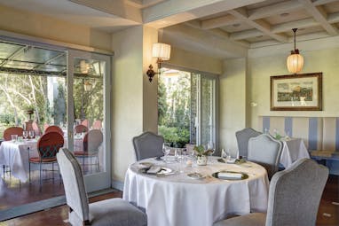 Villa La Massa Tuscany restaurant indoor dining traditional décor